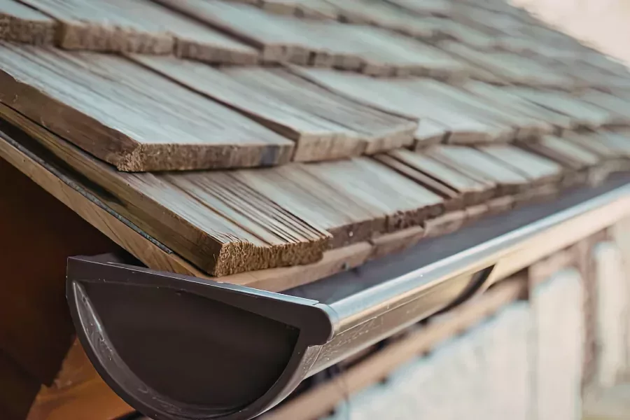 seamless gutters on a home