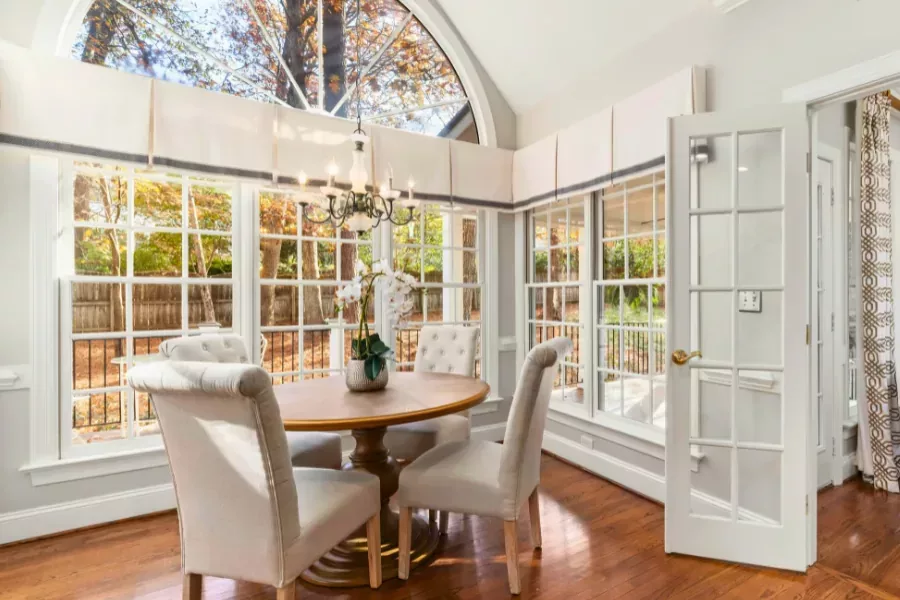 New windows – interior dining room