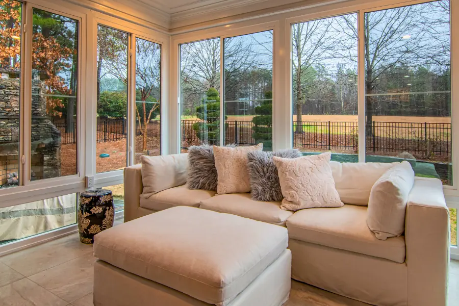 New windows – interior sunroom